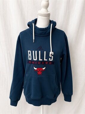adidas Originals Navy Chicago Bulls Pullover Hoodie